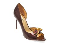 Pantofi eleganti EPICA PREMIUM visinii, 2651, din piele naturala lacuita - 1