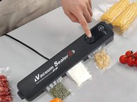 Aparat de vidat si sigilat cu vacuum pentru carne, legume, fructe si alte alimente + 55 de pungi pentru vidat - 3