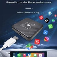 Adaptor Wireless Carplay si Android Auto Techstar V2, Plug and Play, Bluetooth 5.0, Conexiune Automata, Compatibil iOS - 5