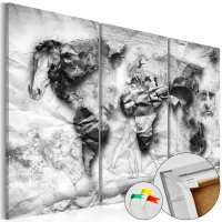 Tablou din plută - World's Design [Cork Map] 120x80 cm - 1