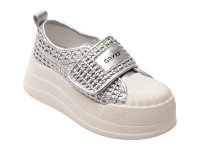 Pantofi sport GRYXX argintii 6771 din piele ecologica pentru femei - 1