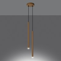 Lustra suspendata Pastelo Auriu 15x15x118 cm - 3
