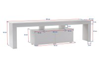 Suport TV Hanah Home din pal melaminat, alb natural, 180x50x31.3 cm - 5