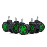 Set de 5 role gumate pentru scaune de gaming - Verde vibrant - 1
