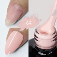Color Rubber Base Kievskaya Nr. 89 15ml | Bază rubber roz nude delicat - 1