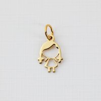 Charm ELM Fetita - Argint 925 cu Placaj de Aur Galben 18K - 1