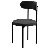 Scaun Onita, metal, negru - 1