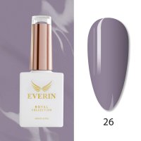 Oja Semipermanentă Everin Royal Collection 10 ml – 26 Royal Dusty Violet | Mov Prăfuit Elegant - 1