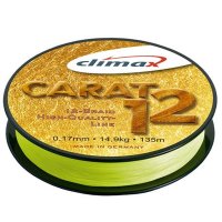 Fir textil Climax Carat 12, galben fluo, 135m (Diametru fir: 0.20 mm) - 1