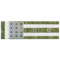 Brau ceramic decorativ Rebecca Verde 6.5x20 pentru baie si bucatarie - 1