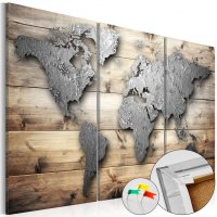 Tablou din plută - Doors to the World [Cork Map] 120x80 cm - 1