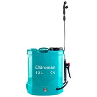 Pompa Electrica de Stropit Broman 12L cu Acumulator 12V 8Ah si Lance Telescopica - 1