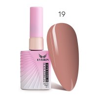 Rubber Base Everin Nudelicious 19 – Bază rubber Nude Roz-Bej, HEMA &amp; TPO Free, 15ml - 1