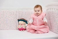 Sac de dormit KidsDecor cu picioruse si maneci 3 tog Stars in Your Eyes Pink 110 cm - 1