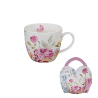 Cana din portelan 460ml cu suport din carton - JUNE - 1