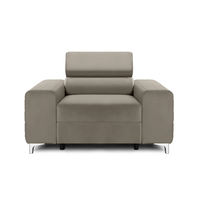 Fotoliu TIME NEW cu tetieră reglabilă, suport lombar, 125x97x94 cm, culoare Taupe - Outlet - 1