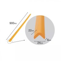 Banda protectie mobilier pentru copii Car Boy Safety Galben 90 cm din spuma 24x900x22x6 cm - 4