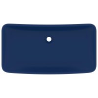 Chiuveta dreptunghiulara albastra mat, 71x38 cm, ceramica premium - 3