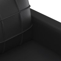 Canapea cu 2 locuri din piele ecologica, neagra, latime sezut 140 cm - 6