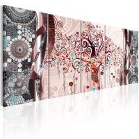 Tablou Canvas Bimago - Impressive Tree 200x80 cm, Set 5 Piese - 1