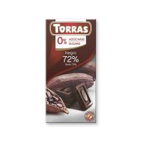 TORRAS Ciocolata cu 72% cacao fara zahar si gluten, 75g - 1