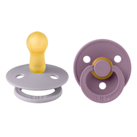 Set 2 suzete Bibs Colour Latex tetina rotunda 6 luni + Fossil GreyMauve - 4