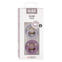 Set 2 suzete Bibs Colour Latex tetina rotunda 6 luni + Fossil GreyMauve - 1