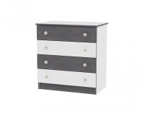 Comoda din lemn cu 4 sertare White Graphite - 1