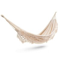 Hamac Dublu Boho XXL Baby Mix pentru Gradina, 200 x 150 cm, Ecru - 1