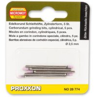 Set biaxuri cilindrice din corindon Proxxon 28774, O2.5 mm, 5 bucati - 1