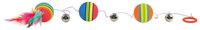 Jucarie 3 mingi Rainbow cu Clopotel Pe Sfoara 3.5 cm 4133 - 1