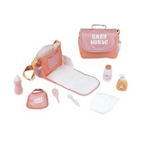 Geanta de infasat pentru papusi Smoby Baby Nurse cu accesorii - Roz - 1