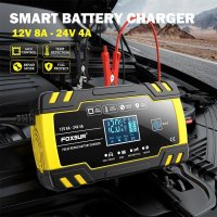Incarcator Baterie Auto Cu Microprocesor Foxsur B0228-Y, 12/24V, 4/8A, Display LCD, Functie De Reparare Cu Puls - 11