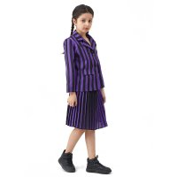 Costum Wednesday uniforma Nevermore Academy pentru fete 3-5 ani 100-110 cm - 1