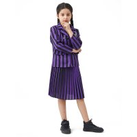 Costum Wednesday uniforma Nevermore Academy pentru fete 3-5 ani 100-110 cm - 3