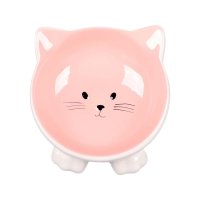 Castron din Ceramica pentru Pisici, Flamingo Puzi Pink, 125 ml - 1