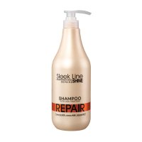 Sampon Sleek Line pentru Par Deteriorat, 1000ml - Reparare si Revitalizare - 1
