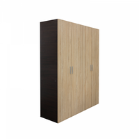 Dulap ALMA L, 4 usi, 6 rafturi, bara de haine, corp sonoma inchis, fronturi sonoma deschis, 160x52x203 cm - 1