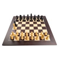Piese sah Staunton 6 American Clasic Ebonised cu tabla de sah Barcelona Deluxe - 1