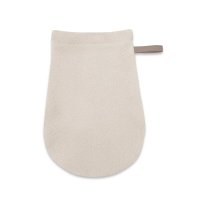 Manusa de baie Qmini pentru bebelusi, 12x21 cm, din bambus termo-terry, Beige - 1