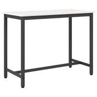 Masa Alb 100 x 50 x 77 cm din Lemn Ingineresc si Otel - 3