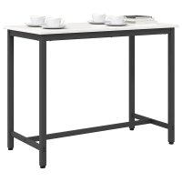 Masa Alb 100 x 50 x 77 cm din Lemn Ingineresc si Otel - 4
