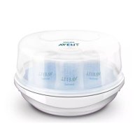Sterilizator cu abur pentru microunde Philips Avent, Rapid in 2 minute, Ideal pentru biberoane, suzete si pompe de san, Alb - 1