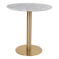 Masa dining Bolzano, Alb si Auriu, 70x70x75 cm - Design Modern - 5
