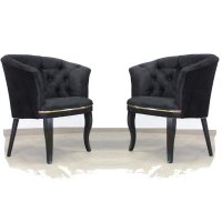 Set fotoliu Milano,negru, picioare negre, Homs - 1