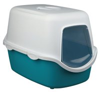 Litiera cu Acoperis Vico 40x40x56 cm Turcoaz/Alb 40275 - 1