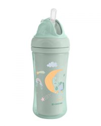 Cana cu pai din silicon KikkaBoo 220ml KikkaBoo Moony me Mint - 4