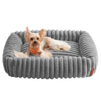 Pat pentru caini Feandrea Gri 71x55x18 cm - Confort si Stil - 2