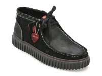 Ghete CLARKS negre, TORHILL HI ST, din piele intoarsa - 1