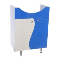 Masca chiuveta Selena din MDF 70 cm alb-cobalt pentru baie - 1